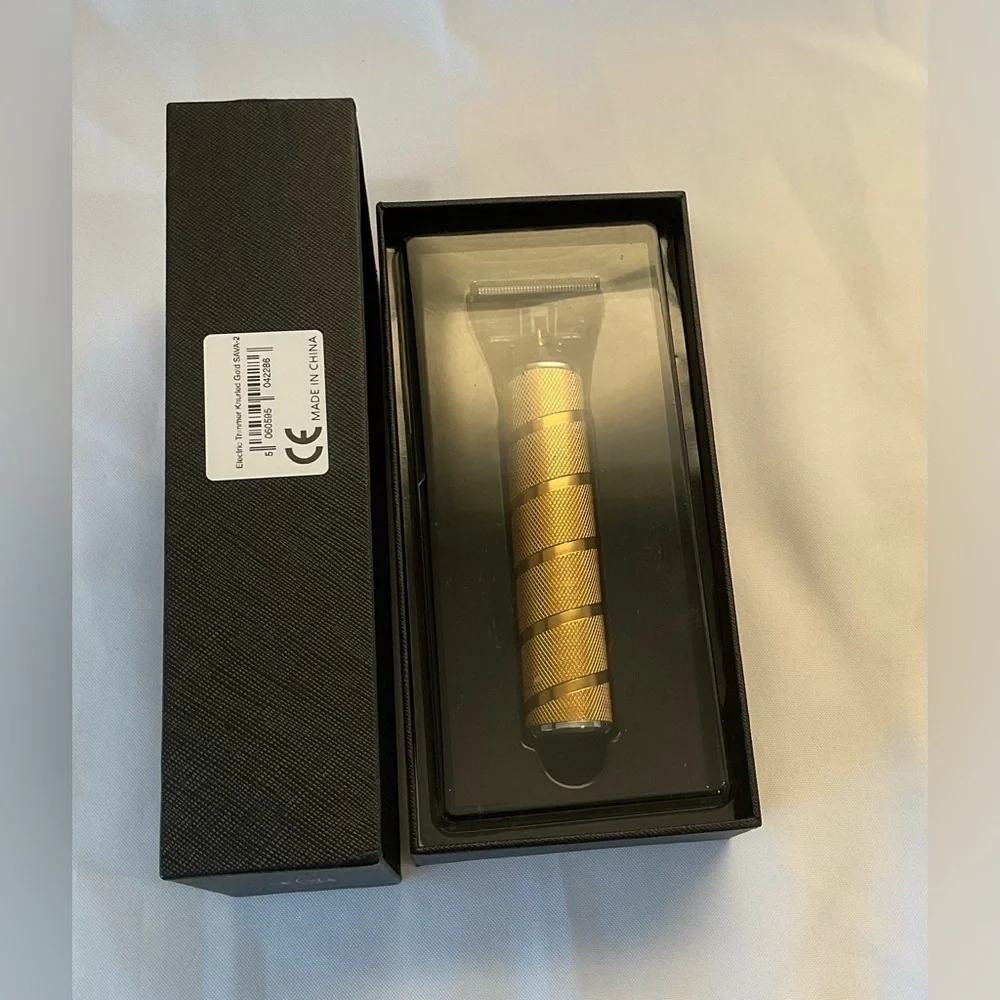 NWT Barbarossa Brothers Skeleton Hair & Beard Trimmer - Knurled Gold